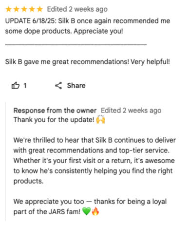 Jars Google Review Jars Google Review